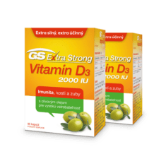GS Extra Strong Vitamín D3 2000 IU, 2× 90 kapsúl