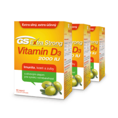 GS Extra Strong Vitamín D3 2000 IU, 3× 90 kapsúl