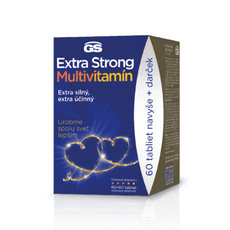 GS Extra Strong Multivitamín, 60 + 60 tabliet, darčekové balenie 2022