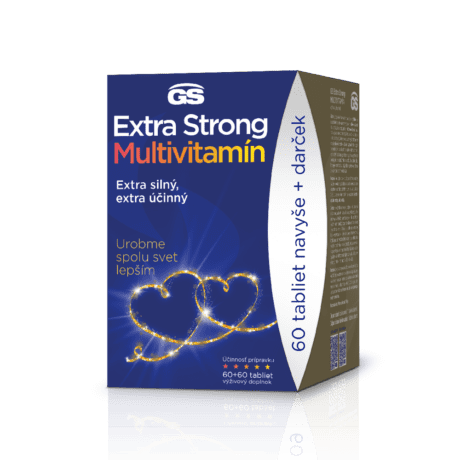 GS Extra Strong Multivitamín, 60 + 60 tabliet, darčekové balenie 2022
