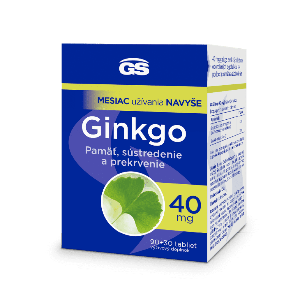 E-shop GS Ginkgo 40 mg, 90 + 30 tabliet