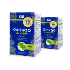 GS Ginkgo 60 mg s horčíkom, 2× 120 tabliet, darčekové balenie 2025