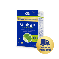 GS Ginkgo 60 mg s horčíkom, 90+30 tabliet, darčekové balenie 2023