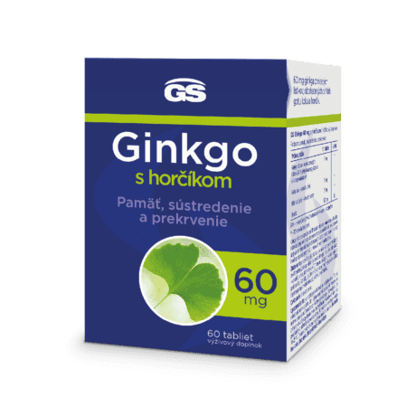 GS Ginkgo 60 mg s horčíkom, 60 tabliet
