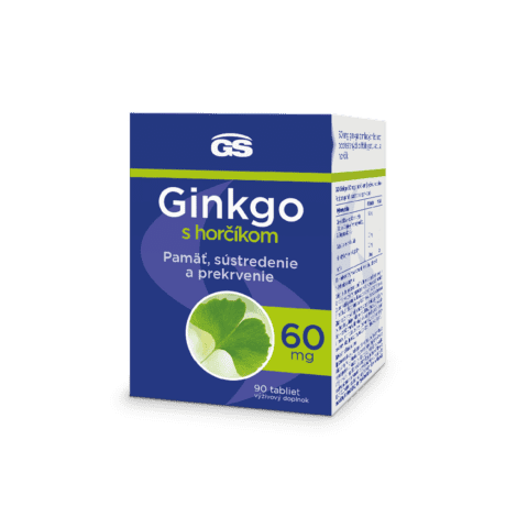 GS Ginkgo 60 mg s horčíkom, 90 tabliet