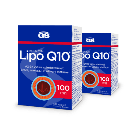 GS Koenzým Lipo Q10, 100 mg, 2× 60 kapsúl