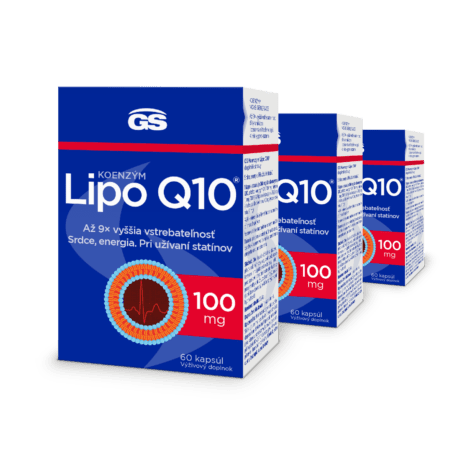 GS Koenzým Lipo Q10, 100 mg, 3× 60 kapsúl