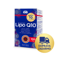 GS Koenzým Lipo Q10, 100 mg, 60 + 10 kapsúl, darčekové balenie 2026