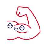 GS Koenzým Lipo Q10 100 mg - ikonka priamo do svalov