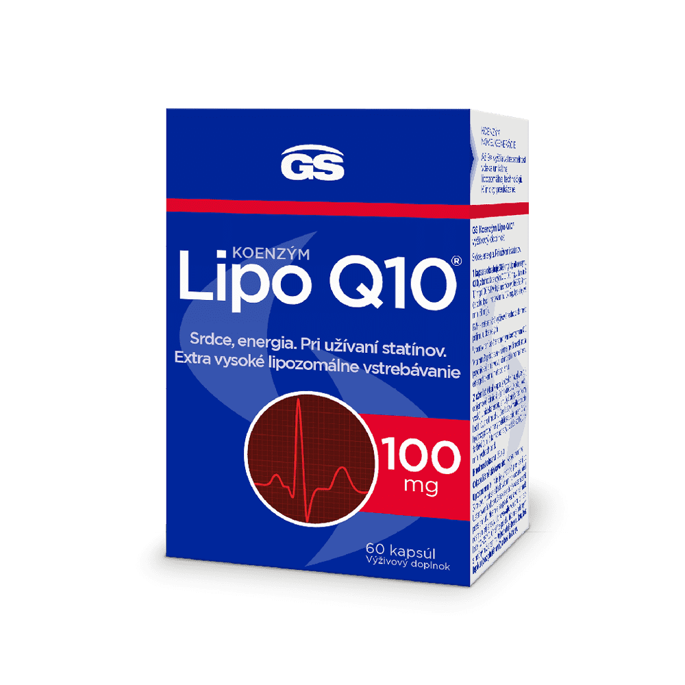 GS Koenzým Lipo Q10, 100 mg, 60 kapsúl