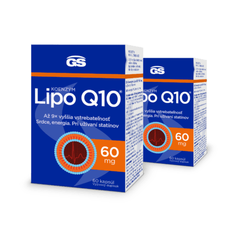 GS Koenzým Lipo Q10, 60 mg, 2× 60 kapsúl