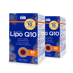 GS Koenzým Lipo Q10, 60 mg, 2× 70 kapsúl, darčekové balenie 2026