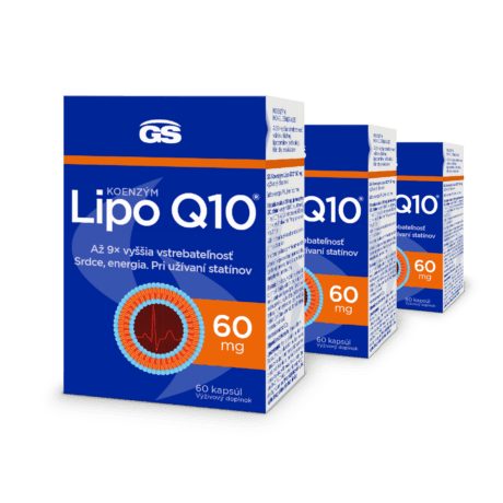 GS Koenzým Lipo Q10, 60 mg, 3× 60 kapsúl
