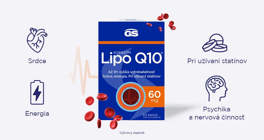 GS Koenzým Lipo Q10 60 mg, 60 kapsúl - kedy užívat