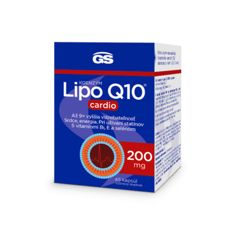 GS Koenzým Lipo Q10 cardio, 200 mg, 45 kapsúl