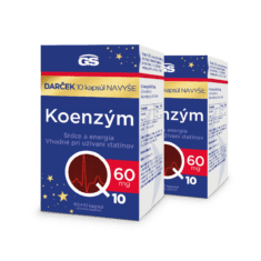 GS Koenzým Q10, 60 mg, 2× 70 kapsúl, darčekové balenie 2023