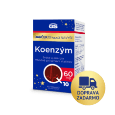 GS Koenzým Q10, 60 mg, 60+10 kapsúl, darčekové balenie 2023