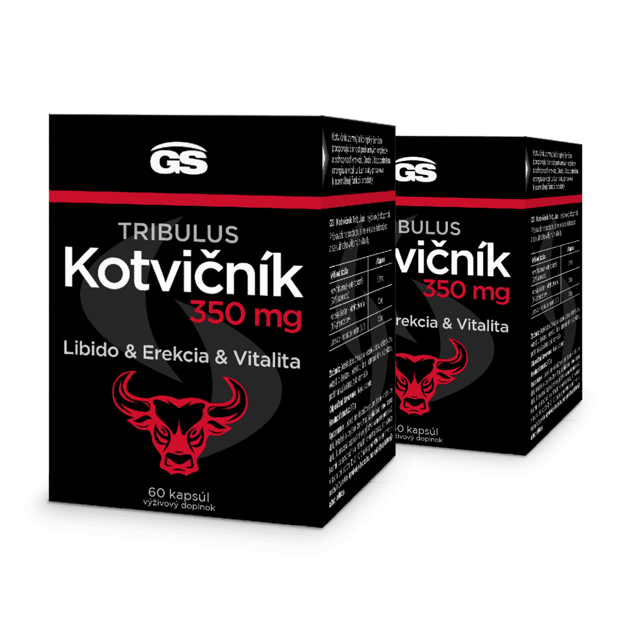 GS Kotvičník Tribulus 350 mg, 2× 60 kapsúl