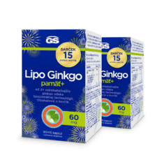 GS Lipo Ginkgo pamäť+ 60 mg, 2× 105 kapsúl, darčekové balenie 2026