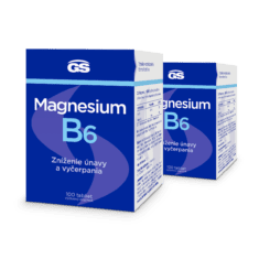 GS Magnesium + VITAMÍN B6, 2× 100 tabliet
