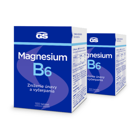 GS Magnesium + VITAMÍN B6, 2× 100 tabliet