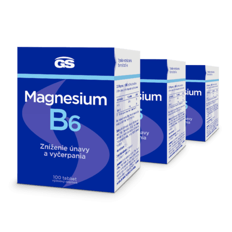 GS Magnesium + VITAMÍN B6, 3× 100 tabliet