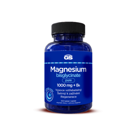 GS Magnesium bisglycinate pure 1000 mg + B6, 100 tabliet