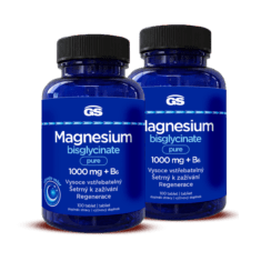 GS Magnesium bisglycinate pure 1000 mg + B6, 2× 100 tabliet