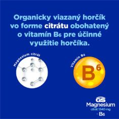 GS Magnesium citrát 1340 mg + B6, 100 tabliet