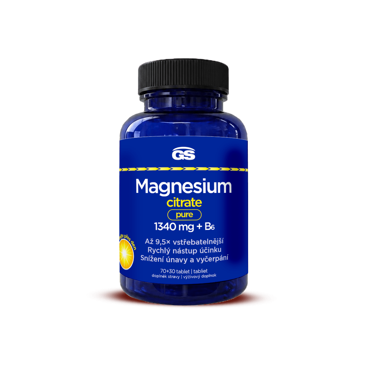 Magnesium citrate pure 1340 mg+B6, 70+30 tabliet