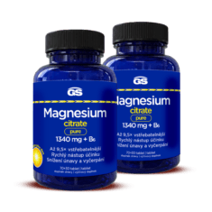 Magnesium citrate pure 1340 mg+B6, 2× 100 tabliet