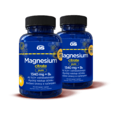 GS Magnesium citrate pure 1340 mg + B6, 2× 110 tabliet, darčekové balenie 2026