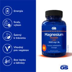 GS Magnesium malate pure 1000 mg + B6, 100 tabliet