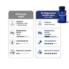GS Magnesium malate pure 1000 mg + B6, 100 + 10 tabliet, darčekové balenie 2026