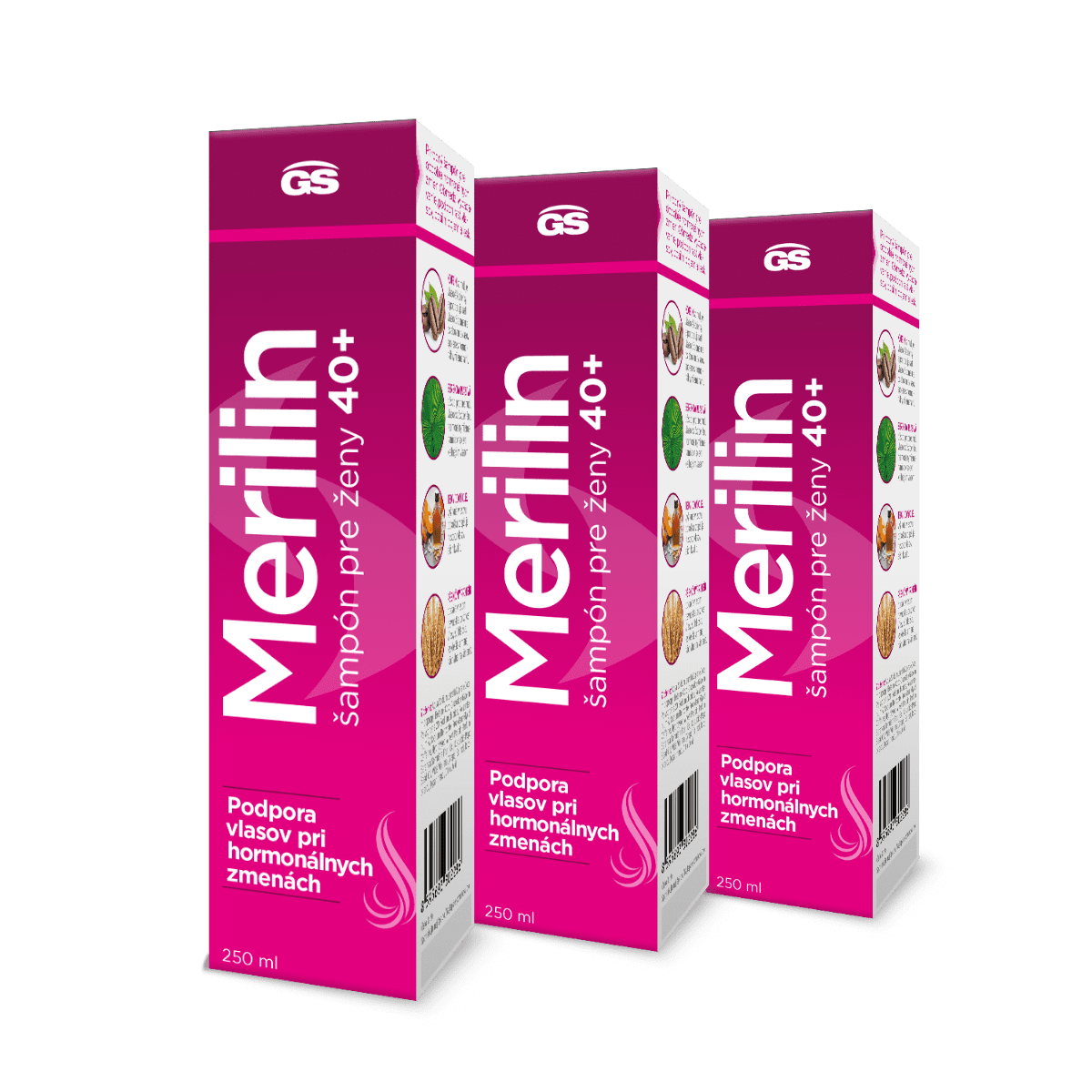 GS Merilin šampón pre ženy 40+, 3× 250 ml