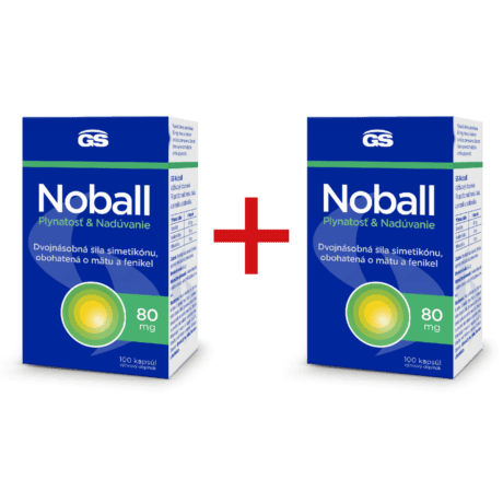 GS Noball, plynatosť a nadúvanie, 1 + 1 ZADARMO, 2× 100 kapsúl
