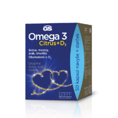 GS Omega 3 CITRUS + D3, 100 + 50 kapsúl, darčekové balenie 2022