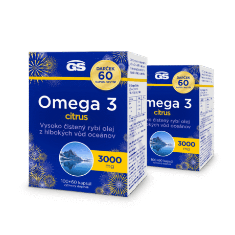 GS Omega 3 CITRUS, 2× 160 kapsúl, darčekové balenie 2025