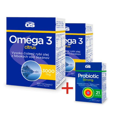 GS Omega 3 CITRUS, 2×150 kapsúl