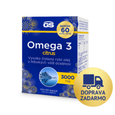 GS Omega 3 CITRUS, 100 + 60 kapsúl, darčekové balenie 2026