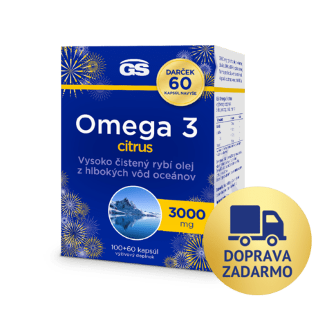 GS Omega 3 CITRUS, 100 + 60 kapsúl, darčekové balenie 2026