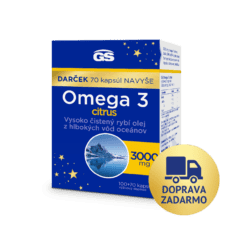 GS Omega 3 CITRUS, 100 + 70 kapsúl, darčekové balenie 2023