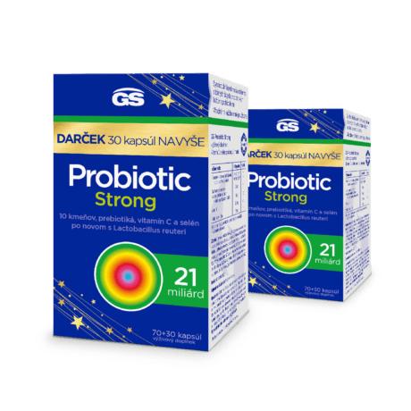 GS Probiotic Strong, 2× 100 kapsúl, darčekové balenie 2024