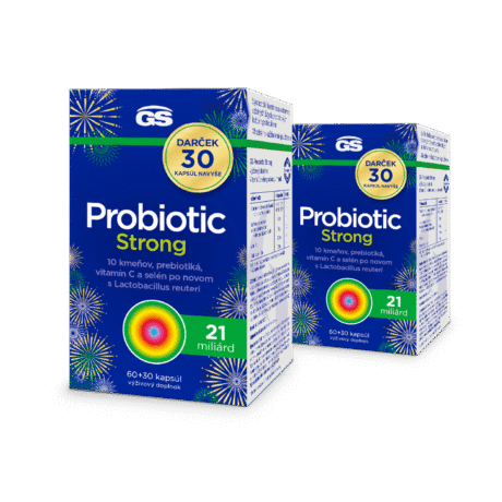 GS Probiotic Strong, 2× 90 kapsúl, darčekové balenie 2025