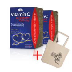 GS Vitamín C 1000 so šípkami, 2× 120 tabliet, darčekové balenie 2022