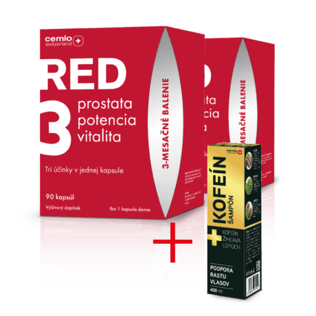 Cemio RED3® silnejšie zloženie, 2× 90 kapsúl, darčekové balenie 2022