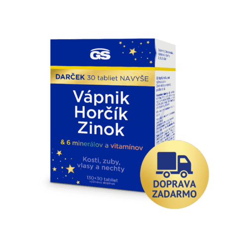 GS Vápnik, Horčík, Zinok, 130 + 30 tabliet, darčekové balenie 2023