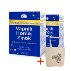 GS Vápnik, Horčík, Zinok, 2× 160 tabliet, darčekové balenie 2023