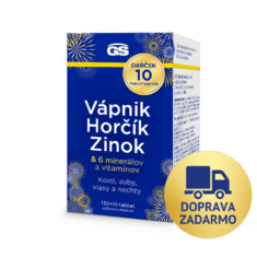 GS Vápnik, Horčík, Zinok, 130 + 10 tabliet, darčekové balenie 2026
