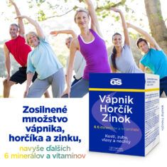GS Vápnik, Horčík, Zinok, 130 tabliet
